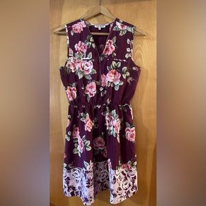 Purple Rose Mini Dress